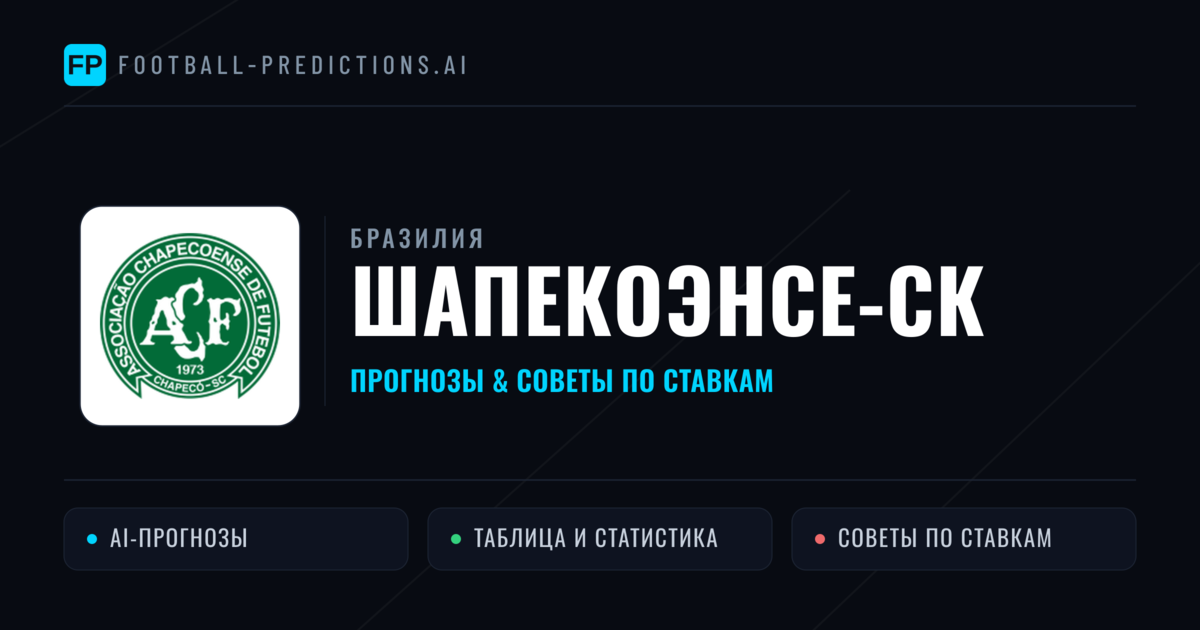 Шапекоэнсе-ск прогнозы и статистика
