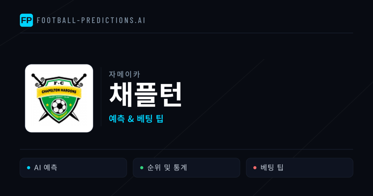 채플턴 축구 예측 & 통계
