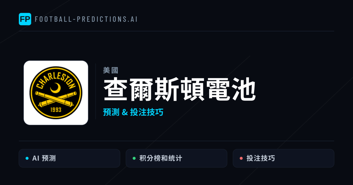 查爾斯頓電池 運彩分析｜足球預測與數據