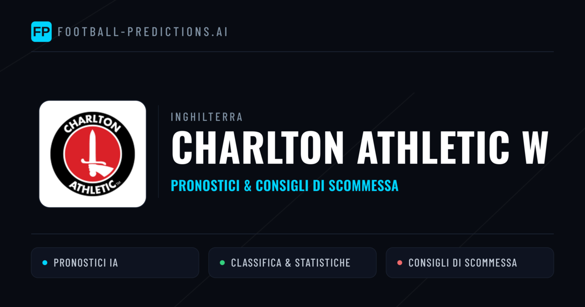 Pronostici e Statistiche Charlton Athletic W
