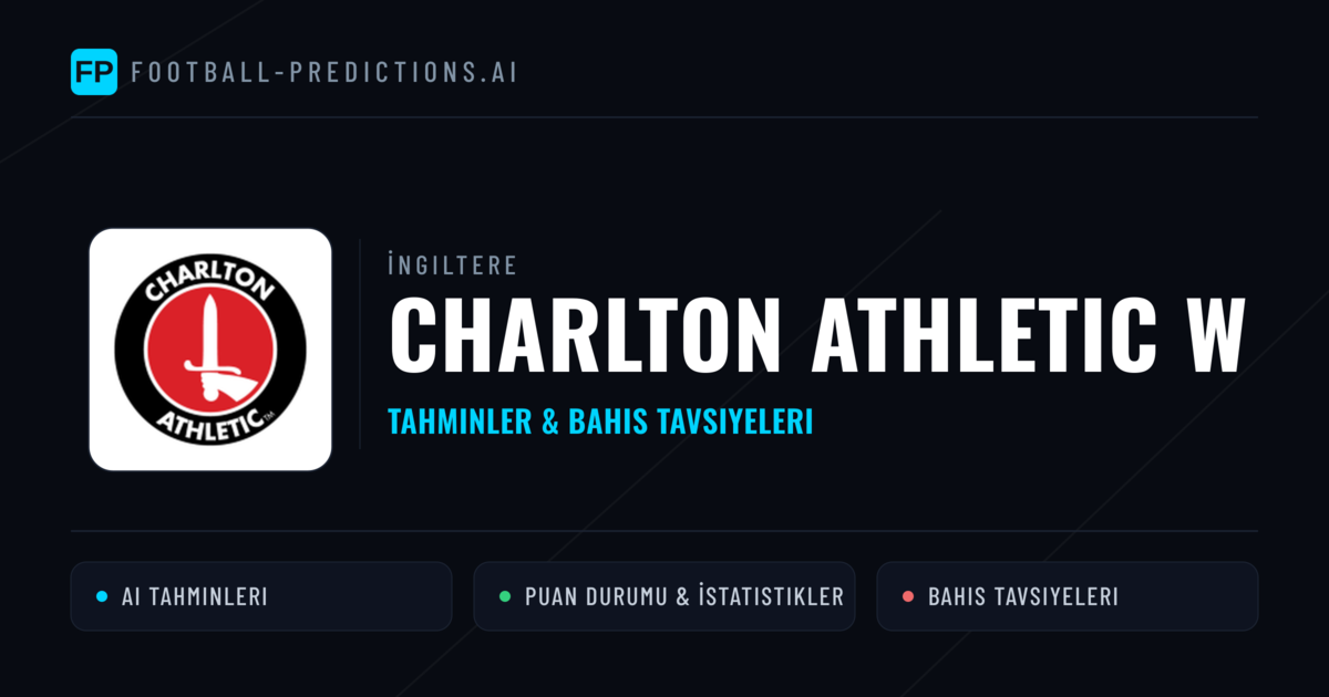 Charlton Athletic W Tahminleri & İstatistikler