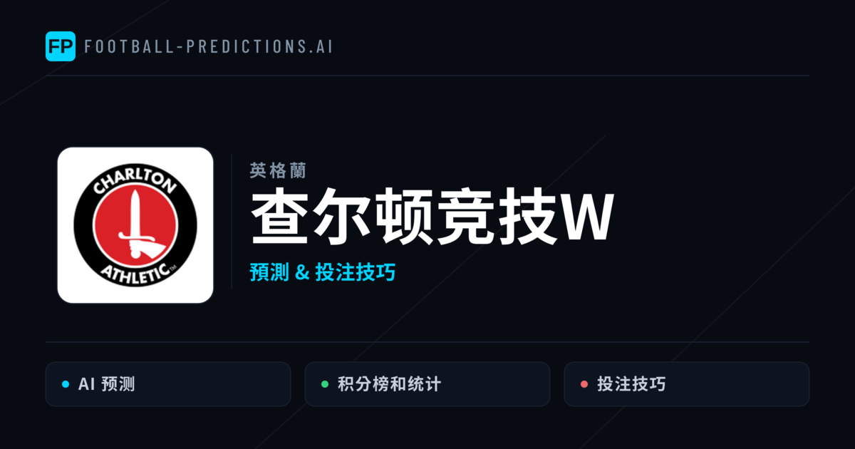 查尔顿竞技W 運彩分析｜足球預測與數據