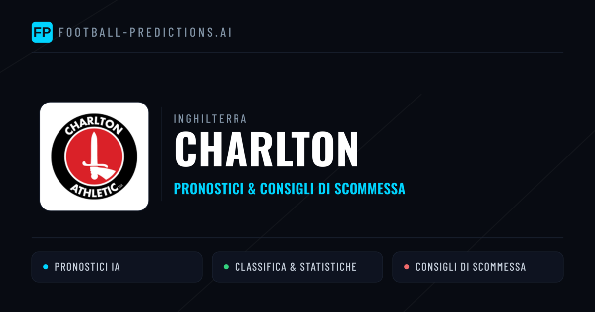 Pronostici e Statistiche Charlton
