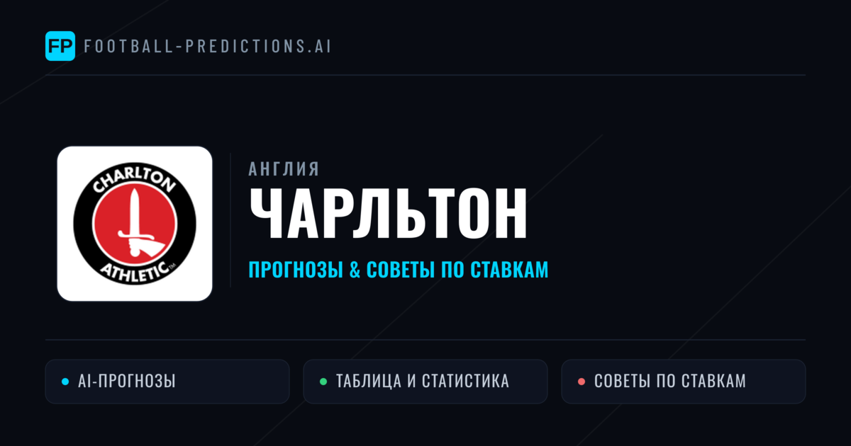 Чарльтон прогнозы и статистика