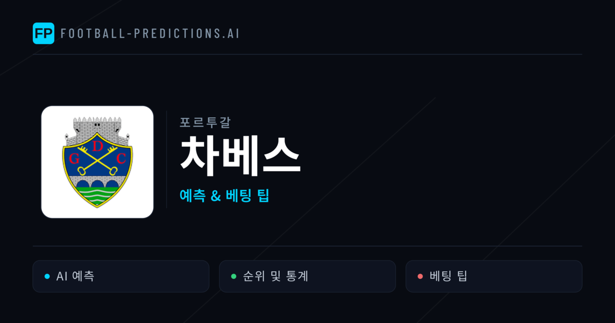 차베스 축구 예측 & 통계