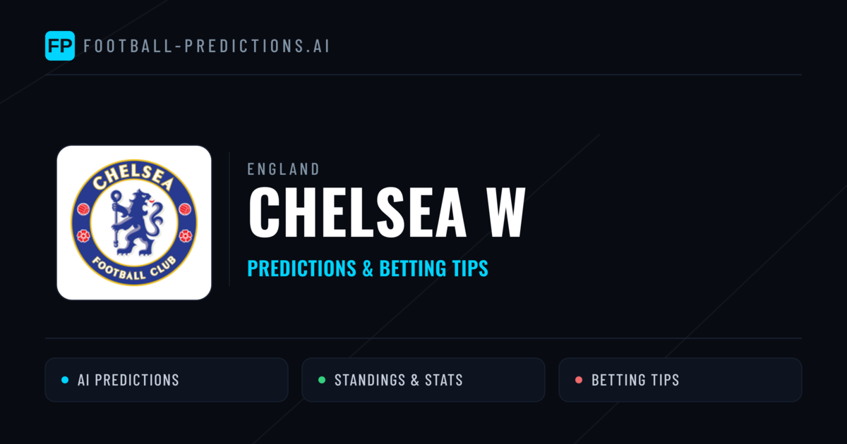 Chelsea W Predictions & Stats