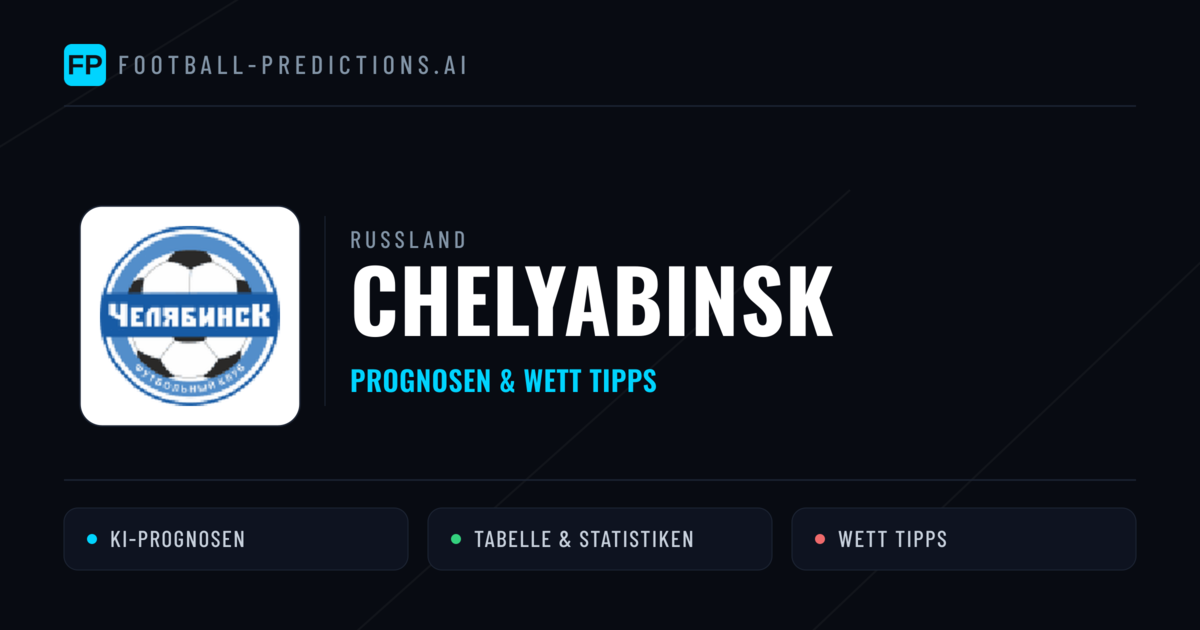 Chelyabinsk Prognosen & Statistiken