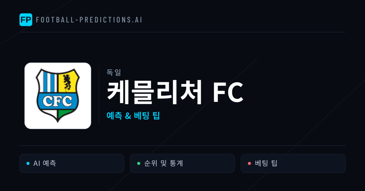 케믈리처 FC 축구 예측 & 통계