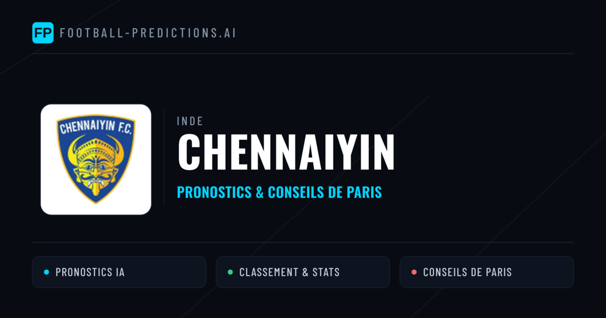 Chennaiyin Pronostics & Statistiques