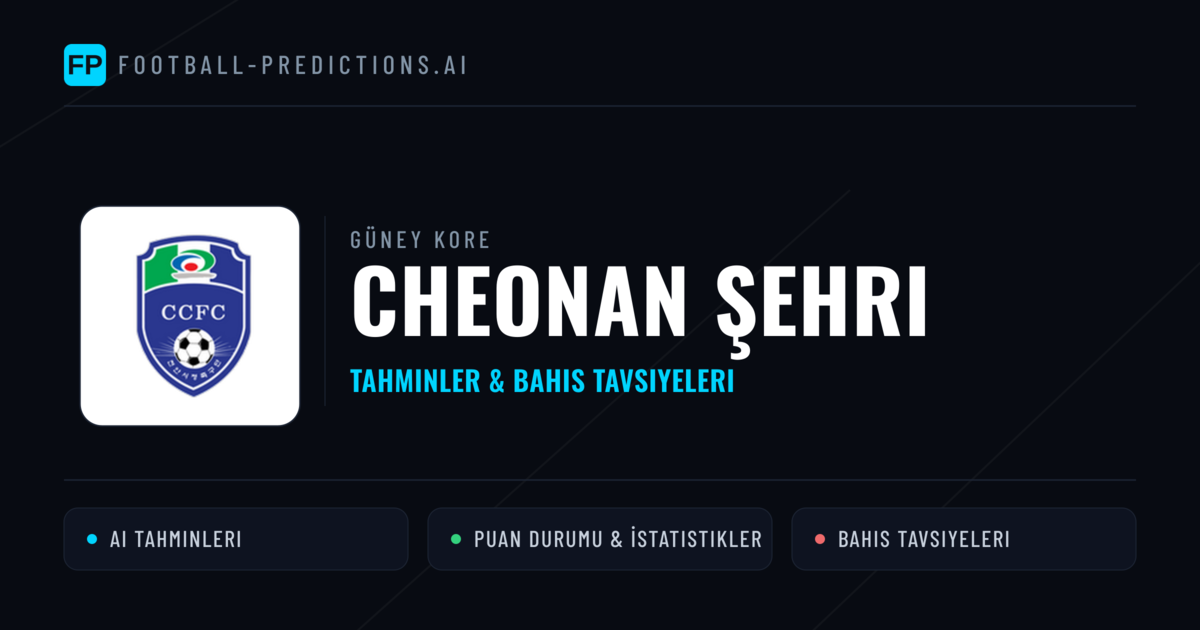 Cheonan Şehri Tahminleri & İstatistikler