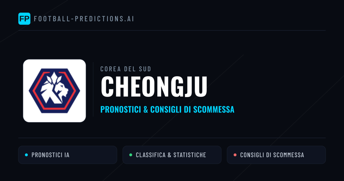 Pronostici e Statistiche Cheongju