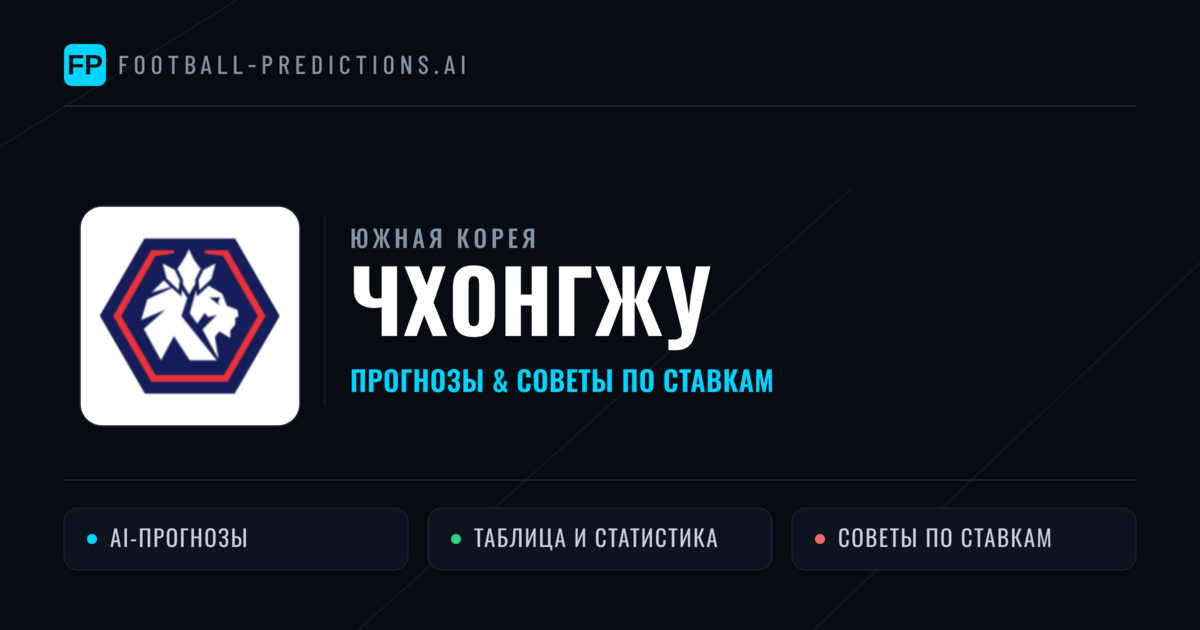 Чхонгжу прогнозы и статистика