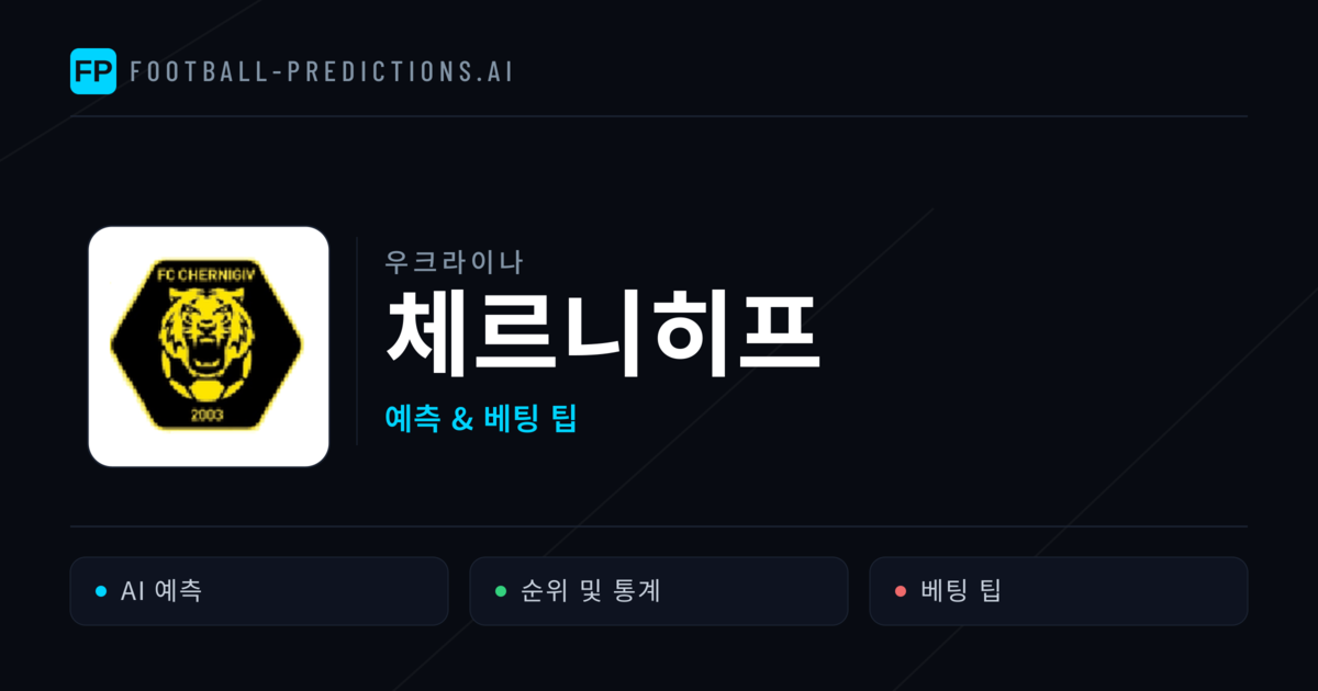 체르니히프 축구 예측 & 통계