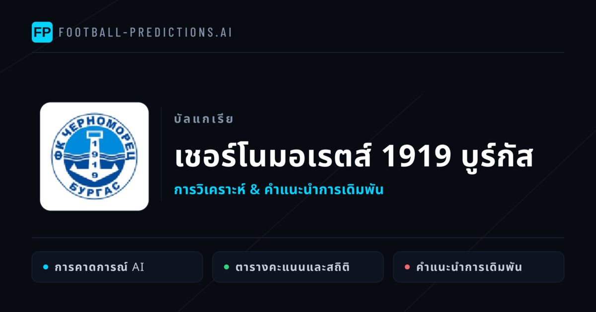 เชอร์โนมอเรตส์ 1919 บูร์กัส การวิเคราะห์และสถิติ