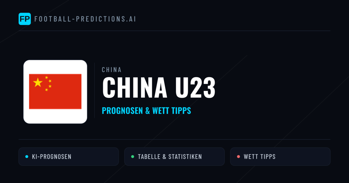 China U23 Prognosen & Statistiken
