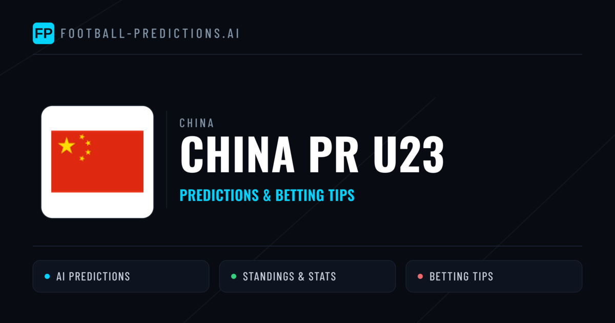 China PR U23 Predictions & Stats