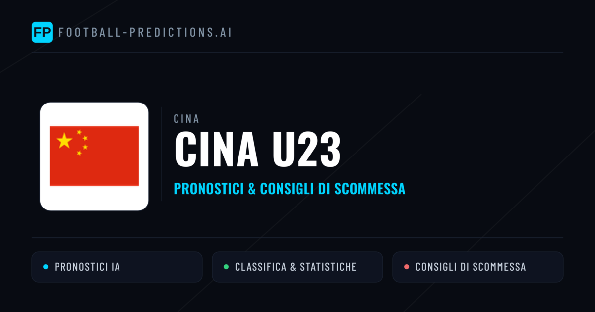 Pronostici e Statistiche Cina U23