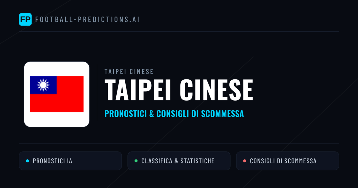 Pronostici e Statistiche Taipei Cinese