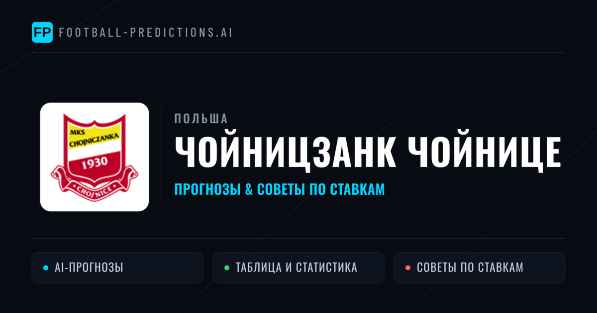 Чойницзанк Чойнице прогнозы и статистика