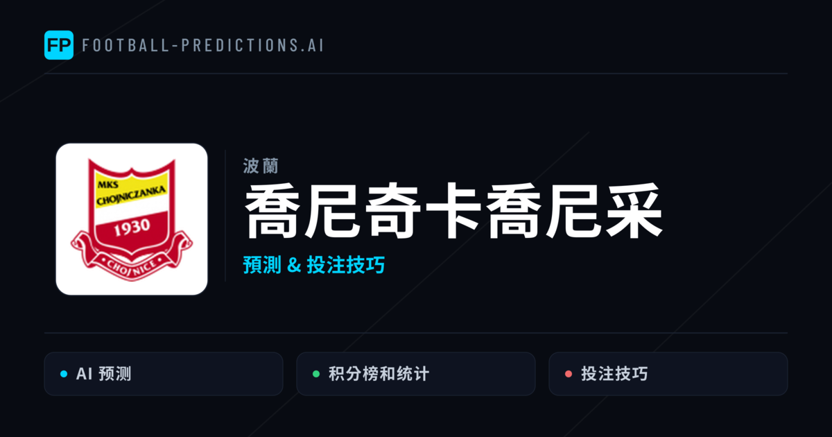 喬尼奇卡喬尼采 運彩分析｜足球預測與數據