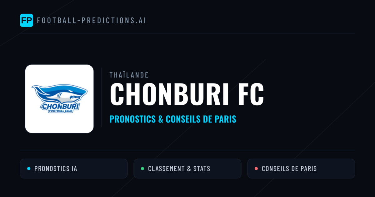 Chonburi FC Pronostics & Statistiques