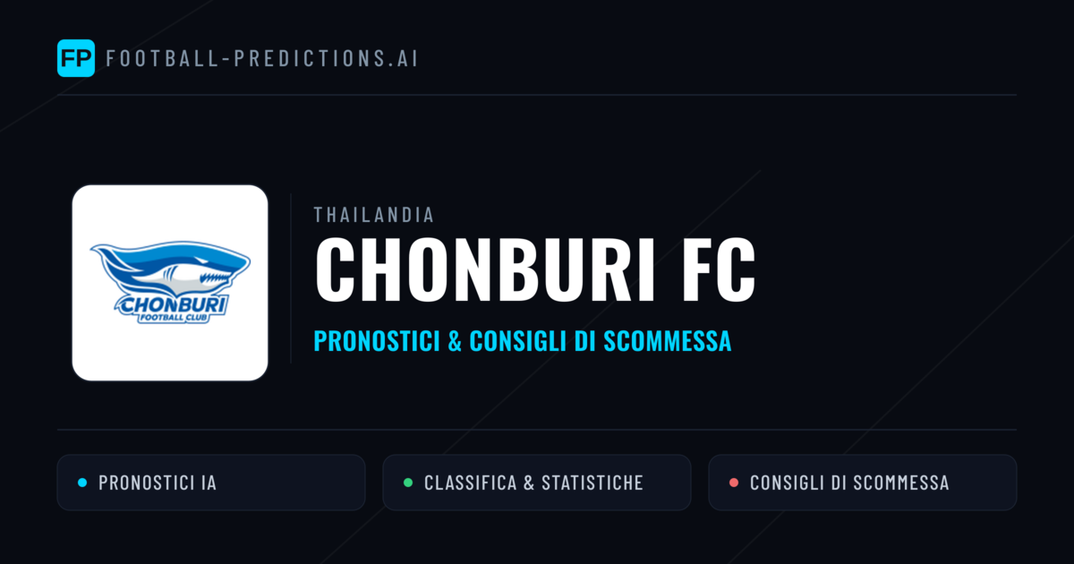 Pronostici e Statistiche Chonburi FC