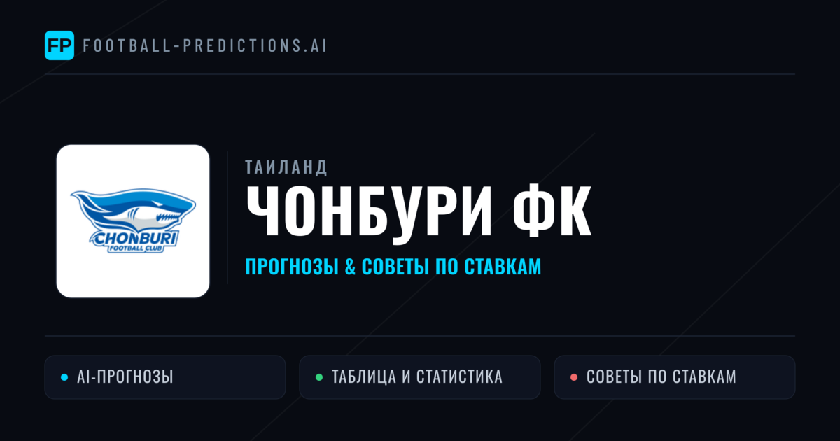 Чонбури ФК прогнозы и статистика