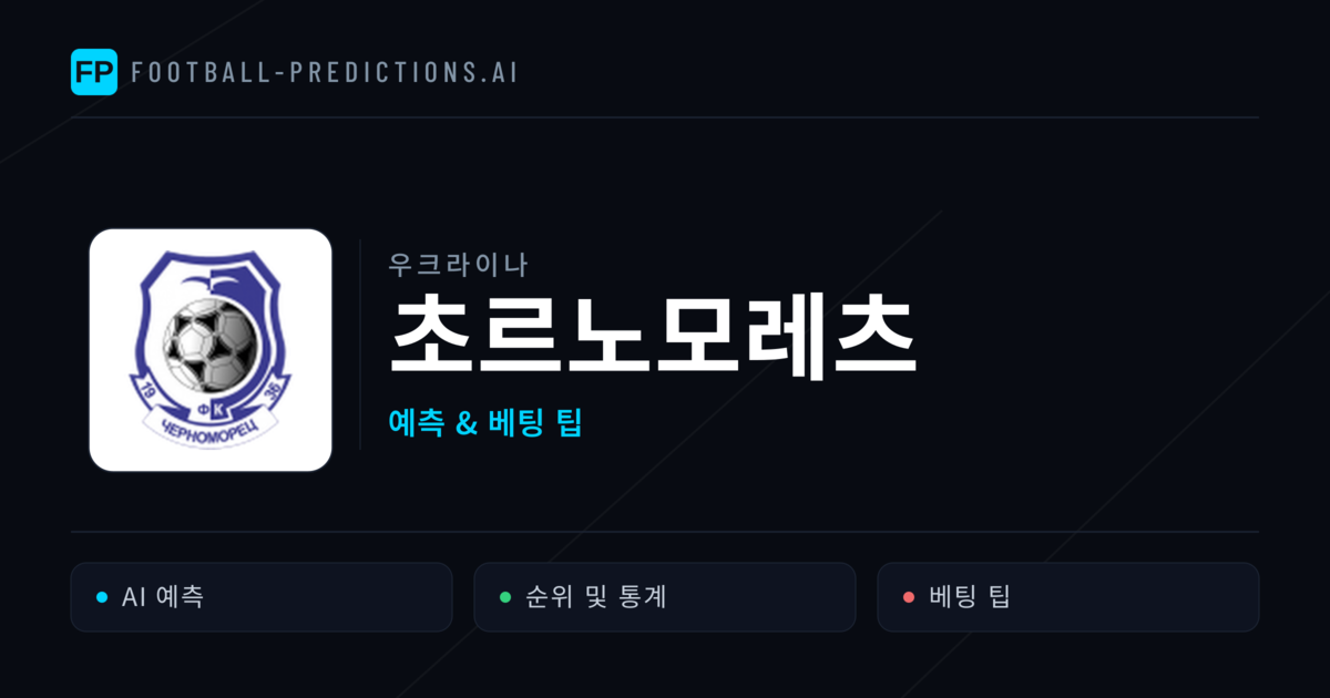 초르노모레츠 축구 예측 & 통계