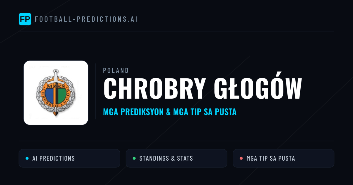 Chrobry Głogów Predictions & Stats
