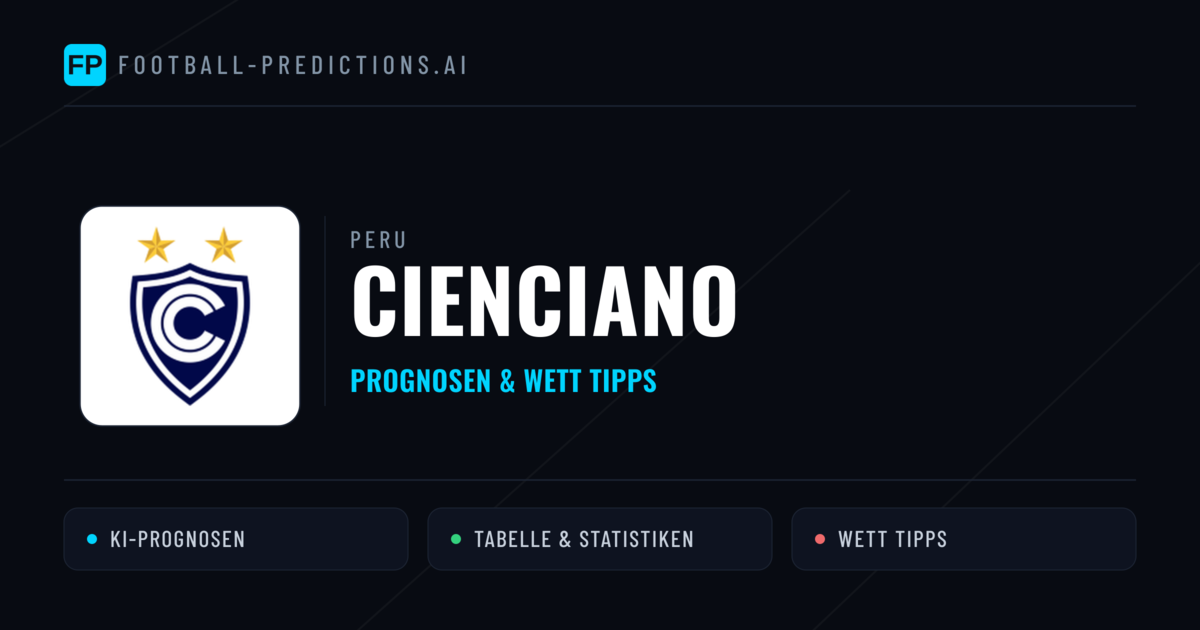 Cienciano Prognosen & Statistiken