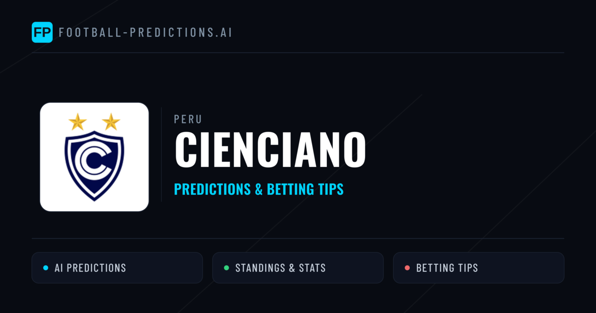 Cienciano Predictions & Stats