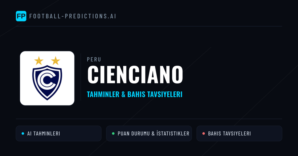 Cienciano Tahminleri & İstatistikler