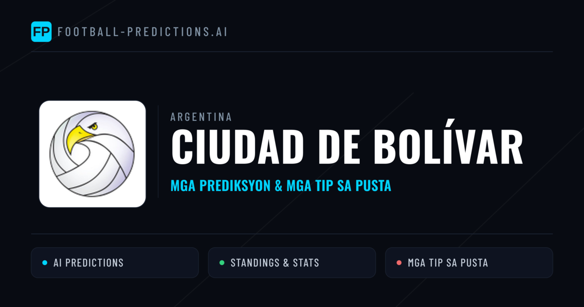 Ciudad de Bolívar Predictions & Stats