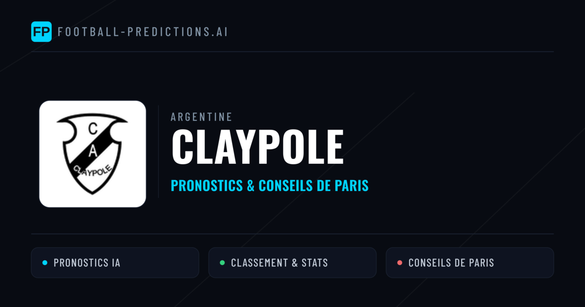 Claypole Pronostics & Statistiques