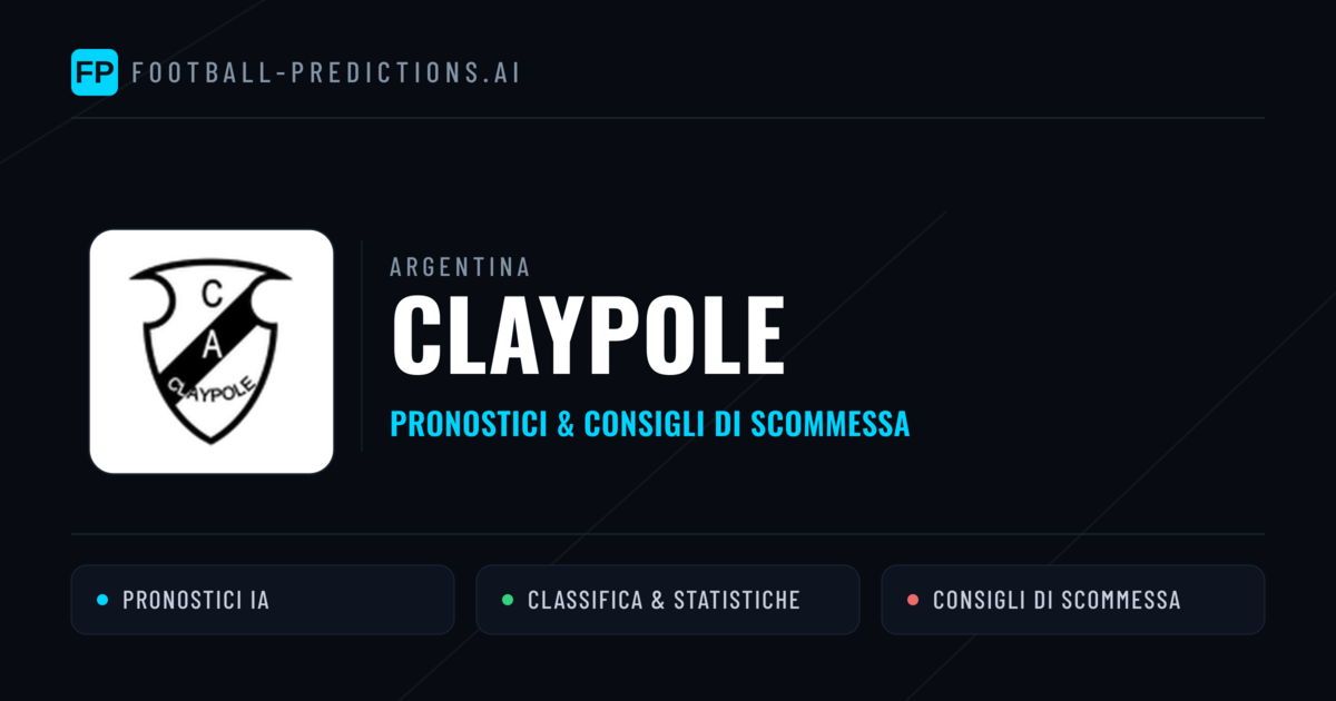 Pronostici e Statistiche Claypole