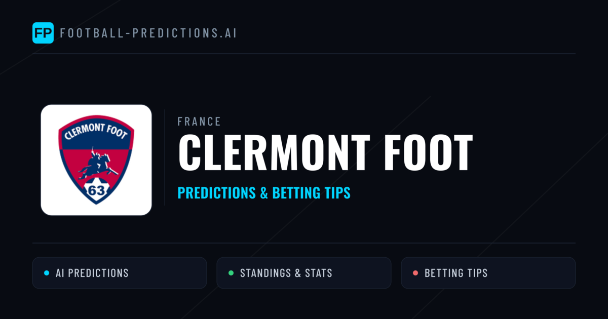 Clermont Foot Predictions & Stats
