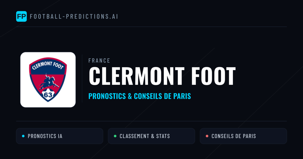 Clermont Foot Pronostics & Statistiques