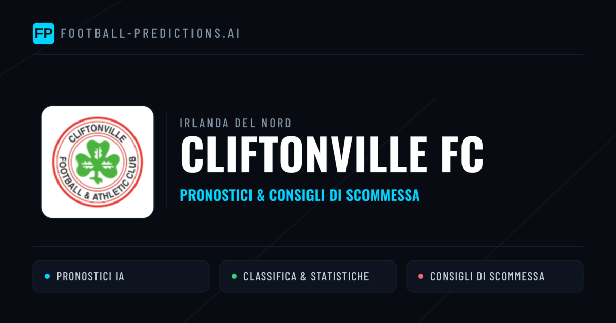Pronostici e Statistiche Cliftonville FC