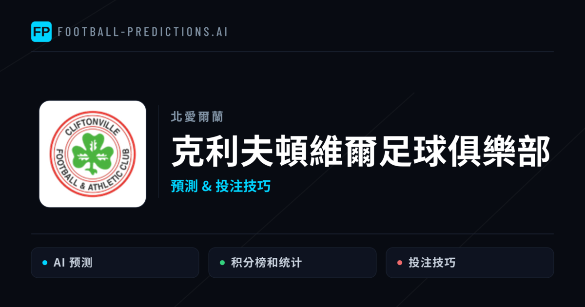克利夫頓維爾足球俱樂部 運彩分析|足球預測與數據
