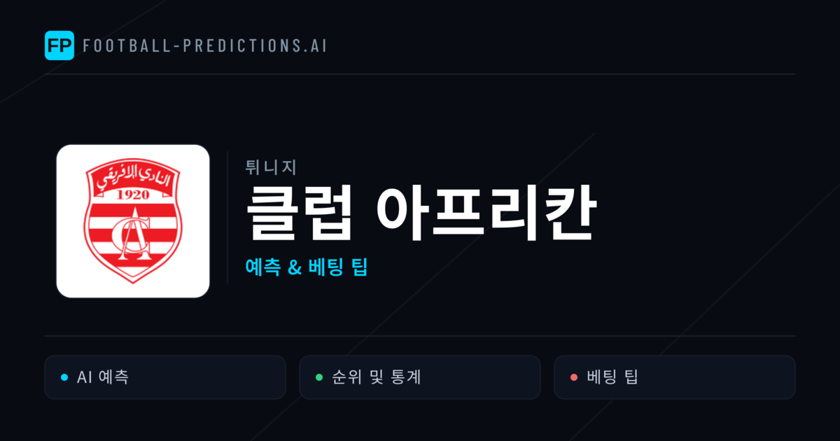 클럽 아프리칸 축구 예측 & 통계