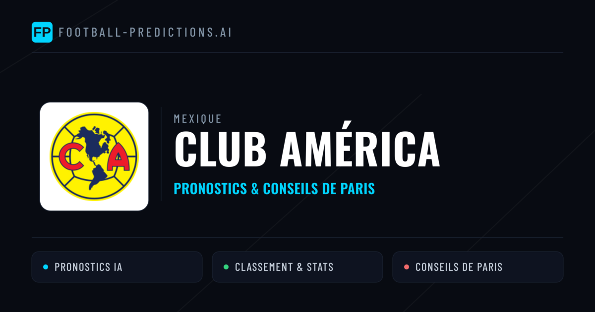 Club América Pronostics & Statistiques