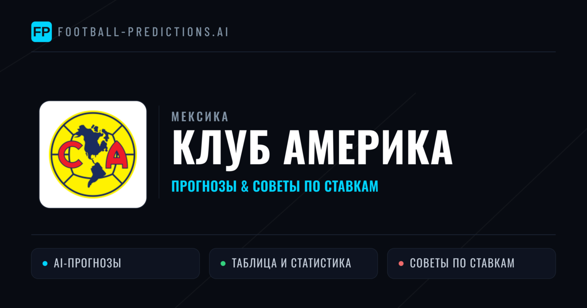 Клуб Америка прогнозы и статистика