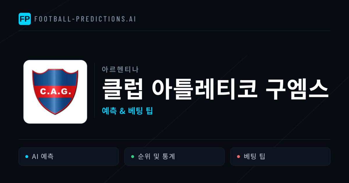 클럽 아틀레티코 구엠스 축구 예측 & 통계