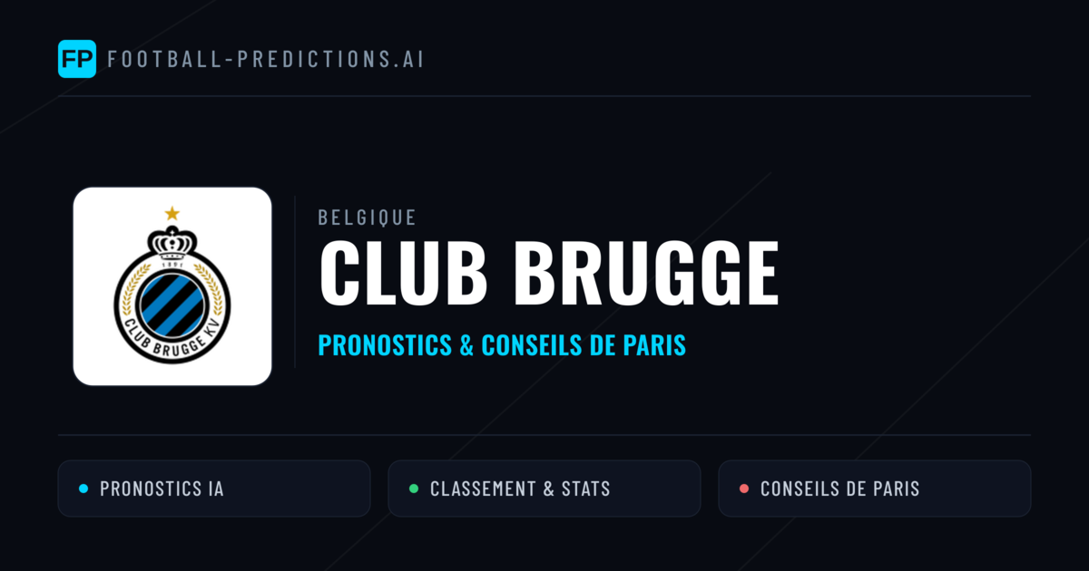 Club Brugge Pronostics & Statistiques