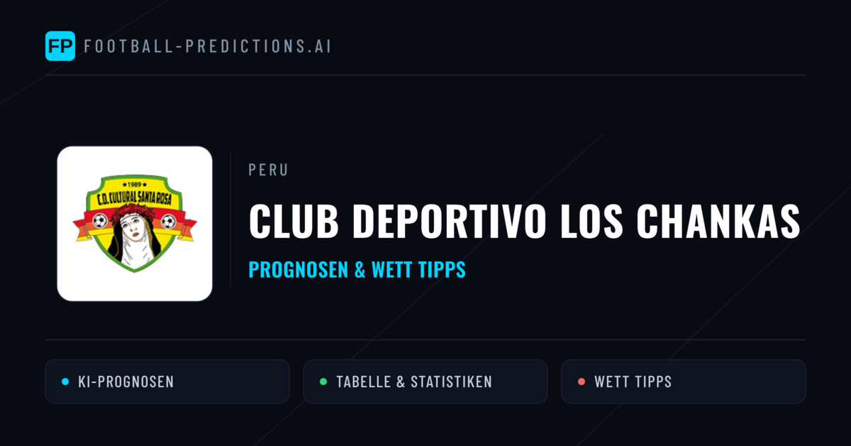 Club Deportivo Los Chankas Prognosen & Statistiken