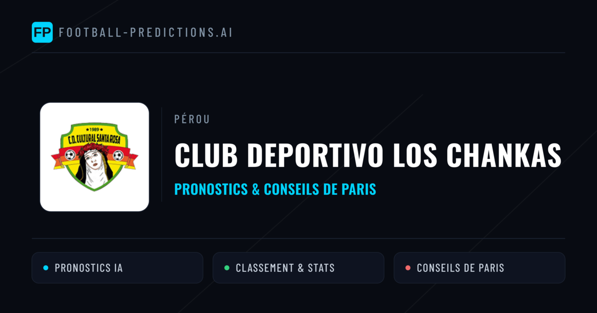 Club Deportivo Los Chankas Pronostics & Statistiques