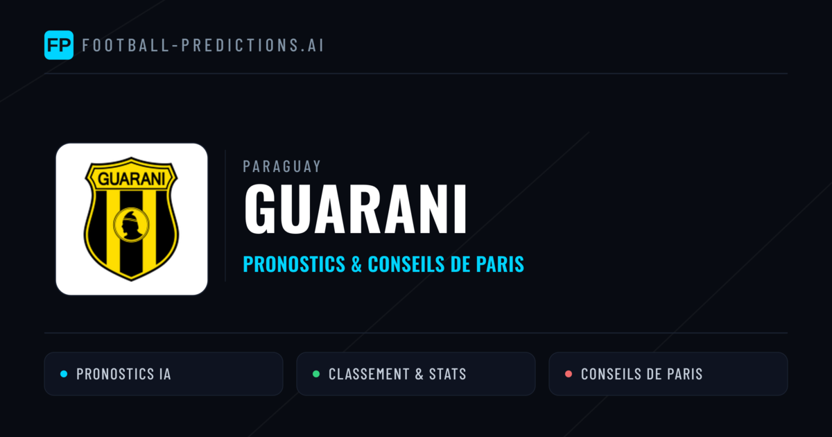 Guarani Pronostics & Statistiques