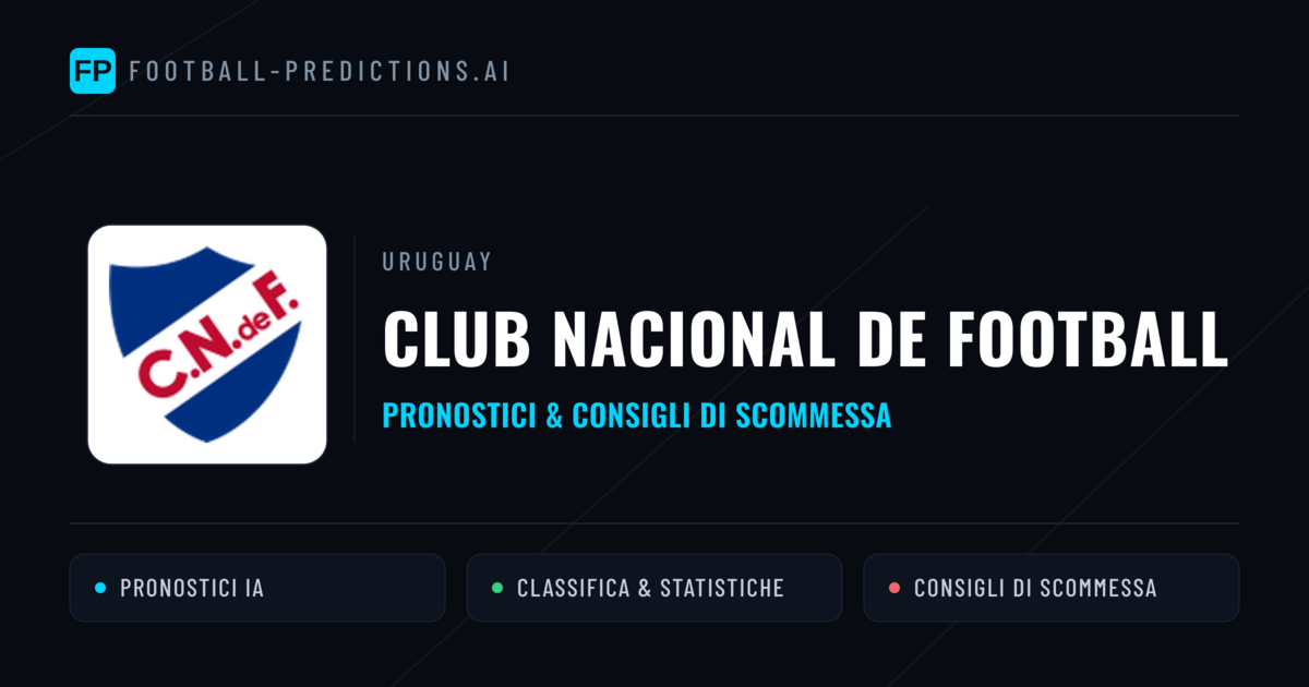 Pronostici e Statistiche Club Nacional de Football