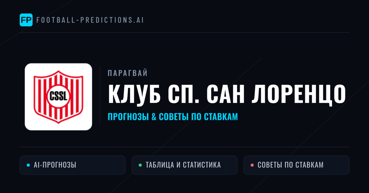 Клуб Сп. Сан Лоренцо прогнозы и статистика