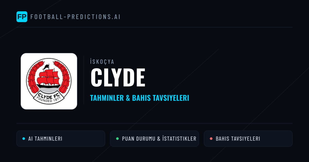 Clyde Tahminleri & İstatistikler